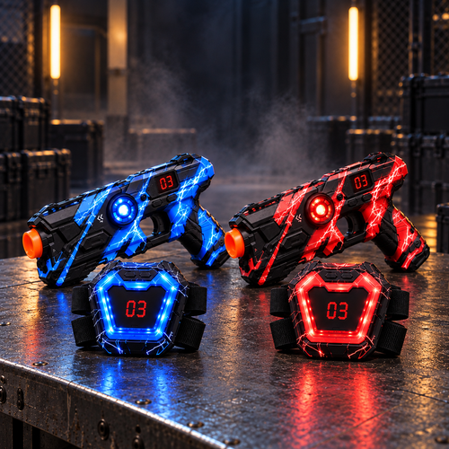 NeonStrike Duo – blue and red blasters